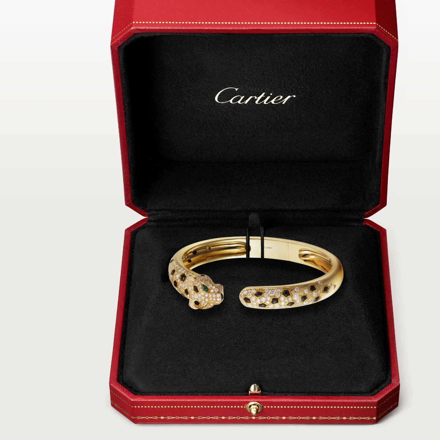 Bracelet Panthère de Cartier, moyen modèle, semi-pavé