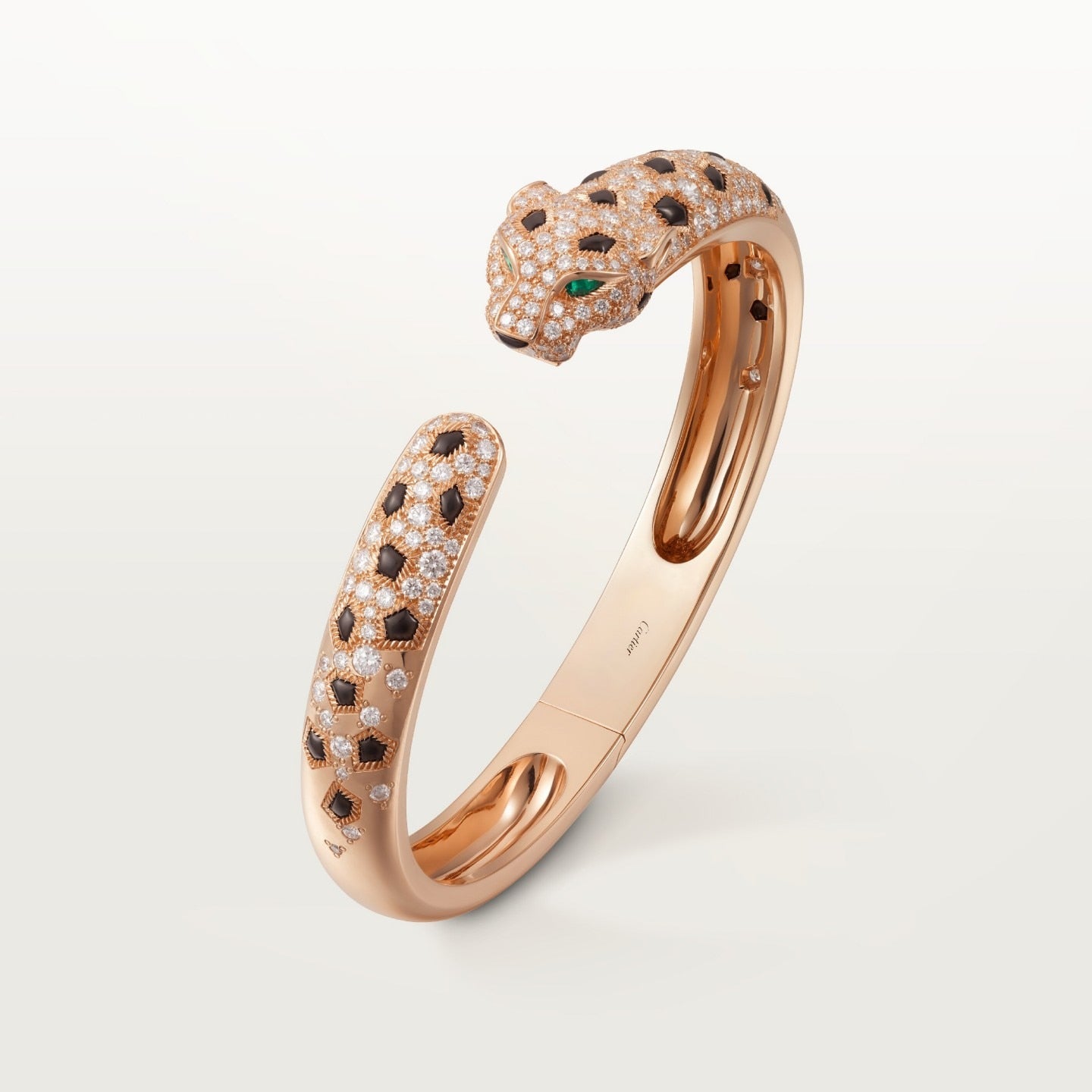 Bracelet Panthère de Cartier, moyen modèle, semi-pavé