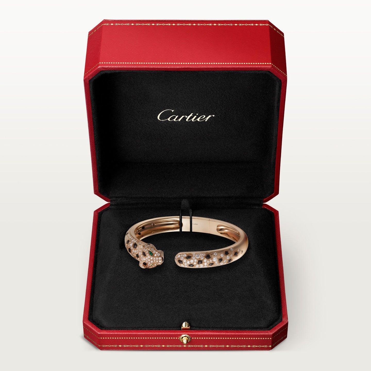 Bracelet Panthère de Cartier, moyen modèle, semi-pavé