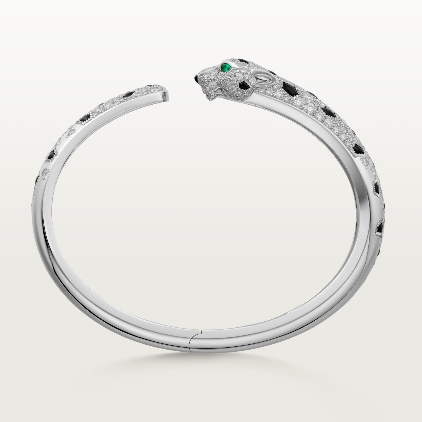 Bracelet Panthère de Cartier, moyen modèle, semi-pavé
