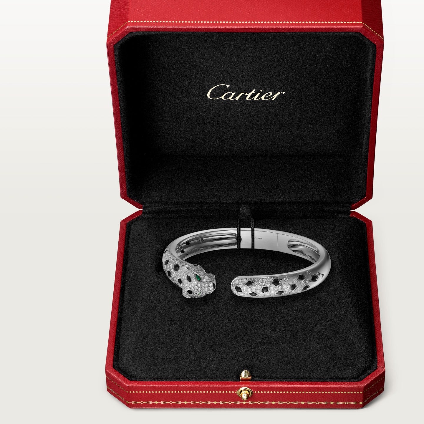 Bracelet Panthère de Cartier, moyen modèle, semi-pavé