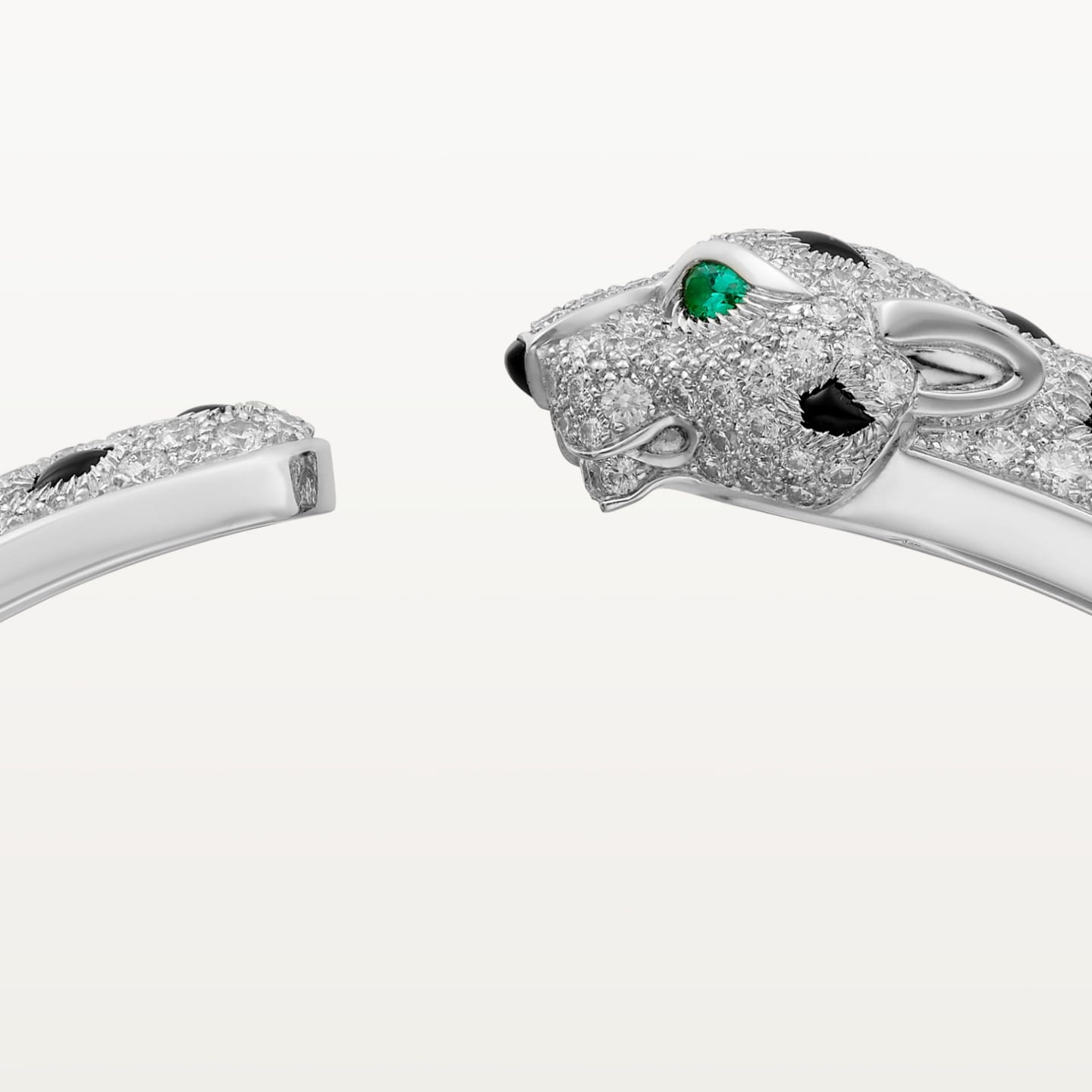 Bracelet Panthère de Cartier, moyen modèle, semi-pavé