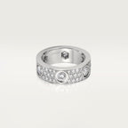 Bague LOVE, modèle classique, pavée, 6 diamants
