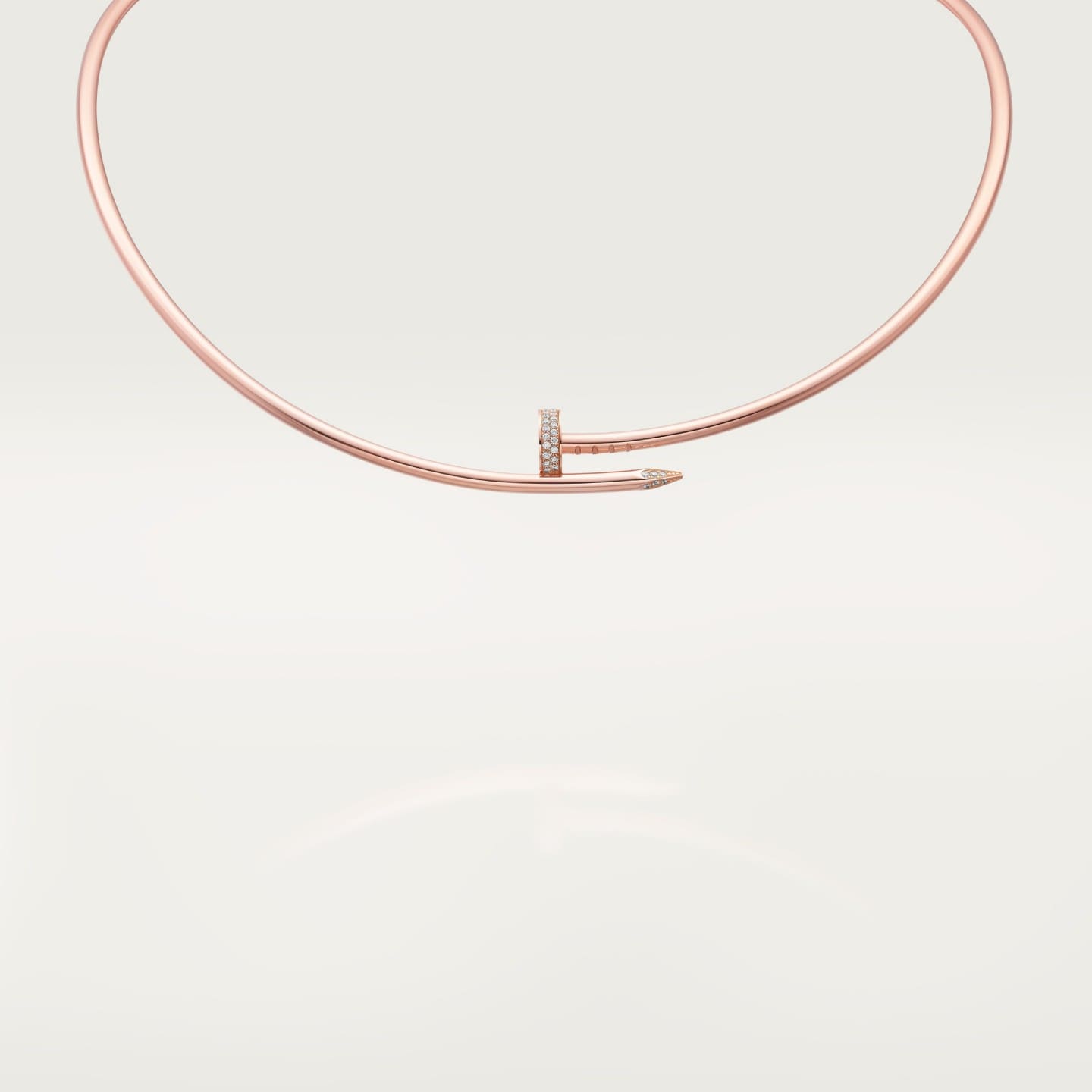 Collier Torque Juste un Clou, petit modèle, diamants