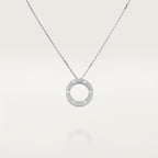 Pendentif LOVE rond, pavé