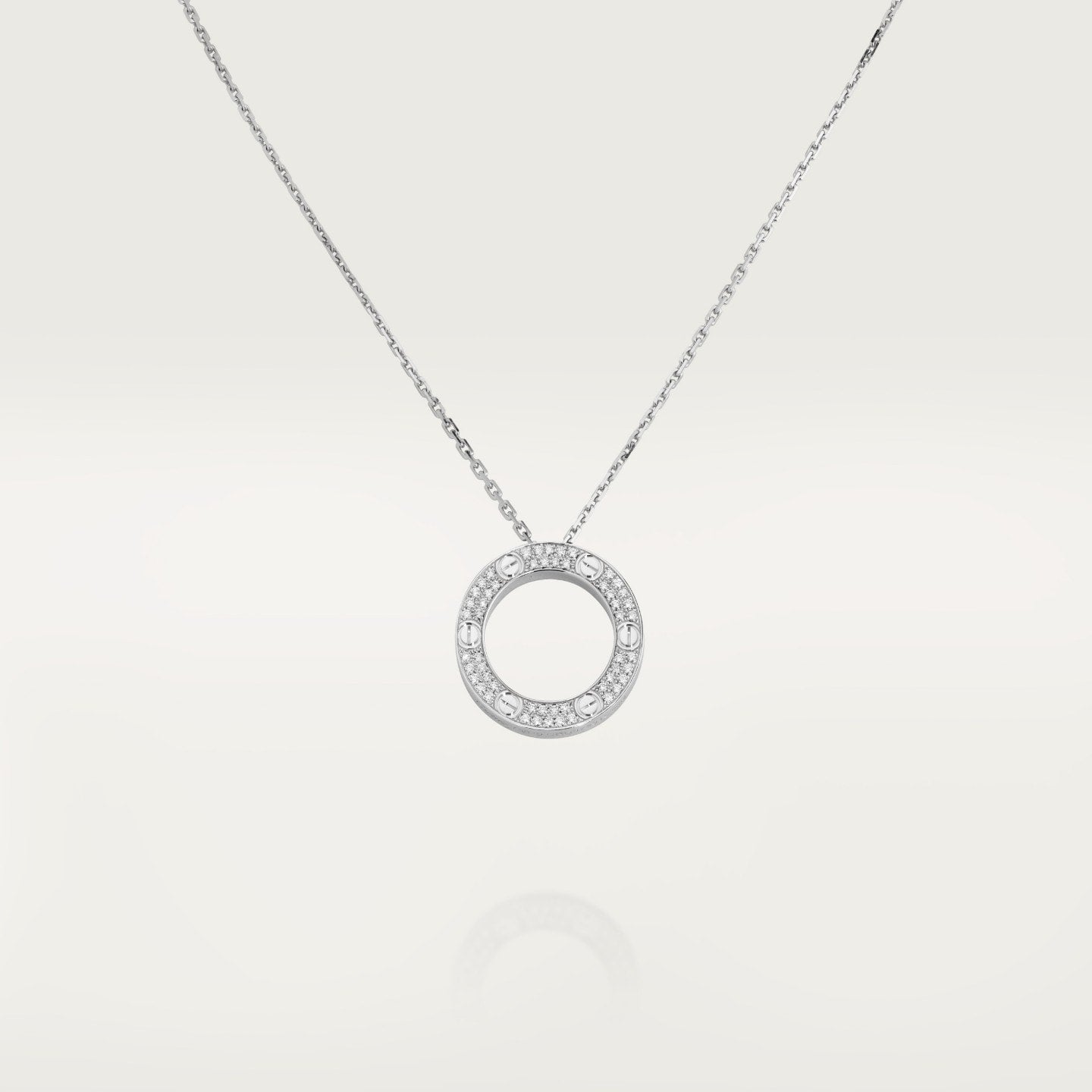 Pendentif LOVE rond, pavé