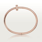 Bracelet Juste un Clou, double, semi-pavé