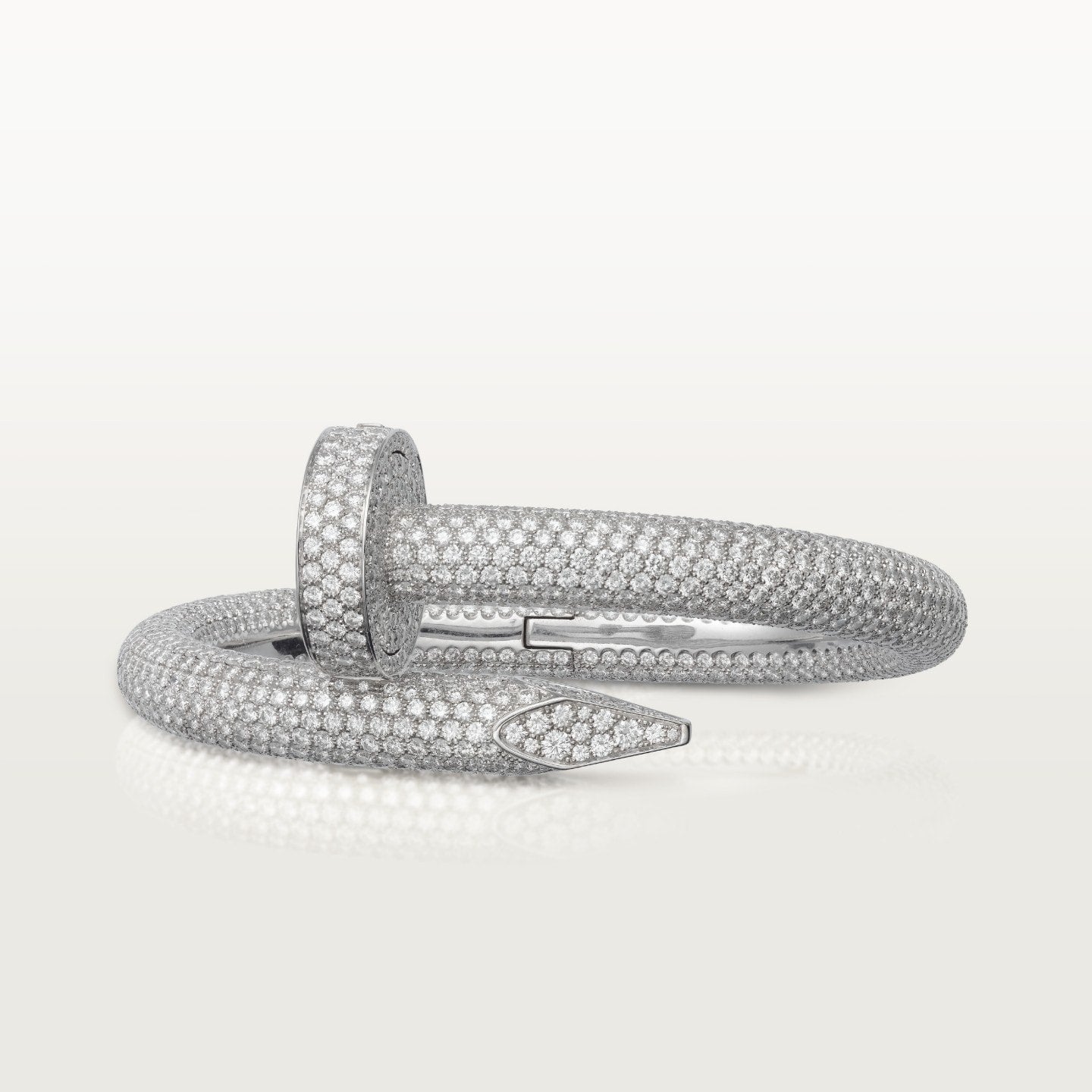 Bracelet Juste un Clou, modèle extra-large, pavé