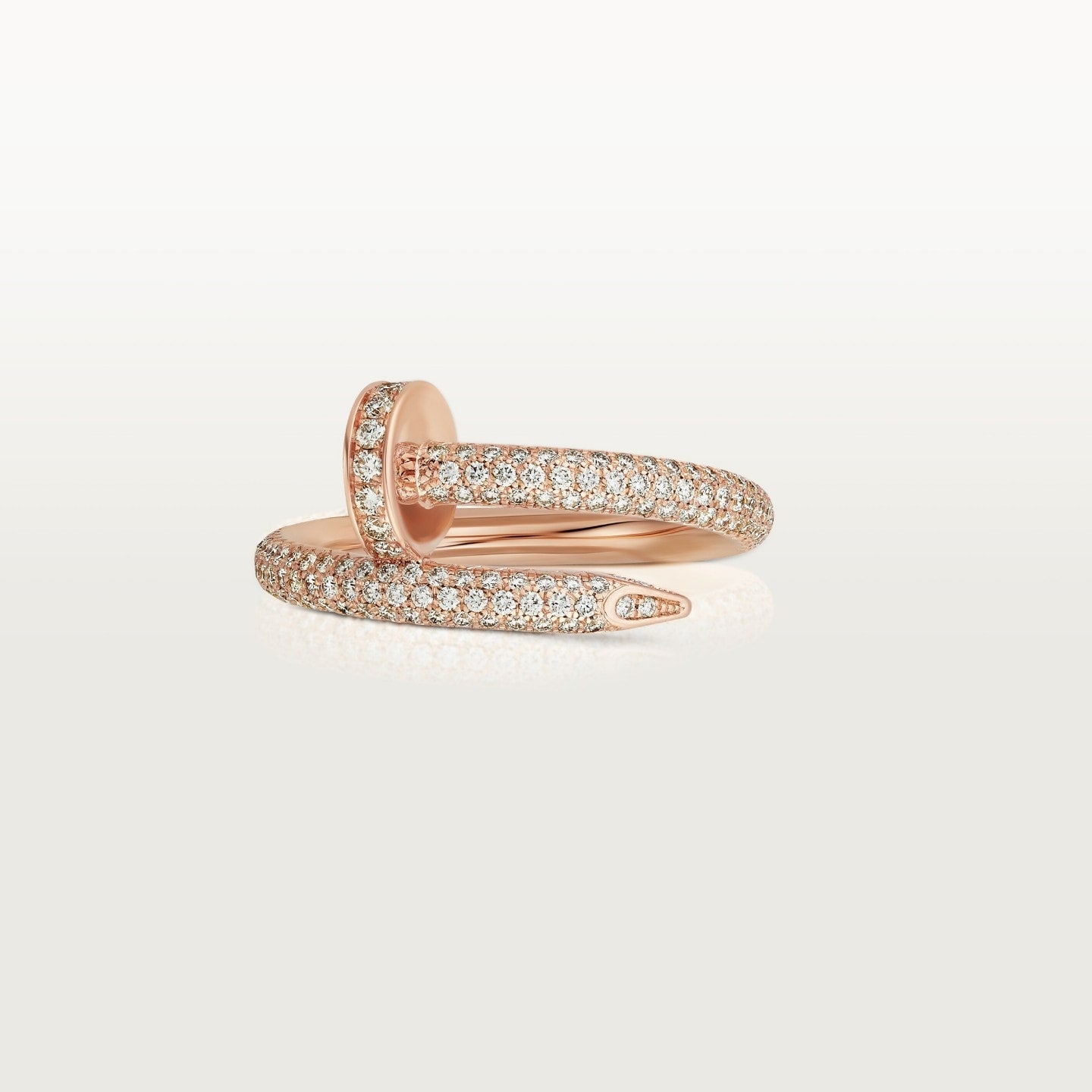 Bague Juste un Clou, modèle classique, pavée
