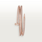 Bracelet Juste un Clou, double, semi-pavé
