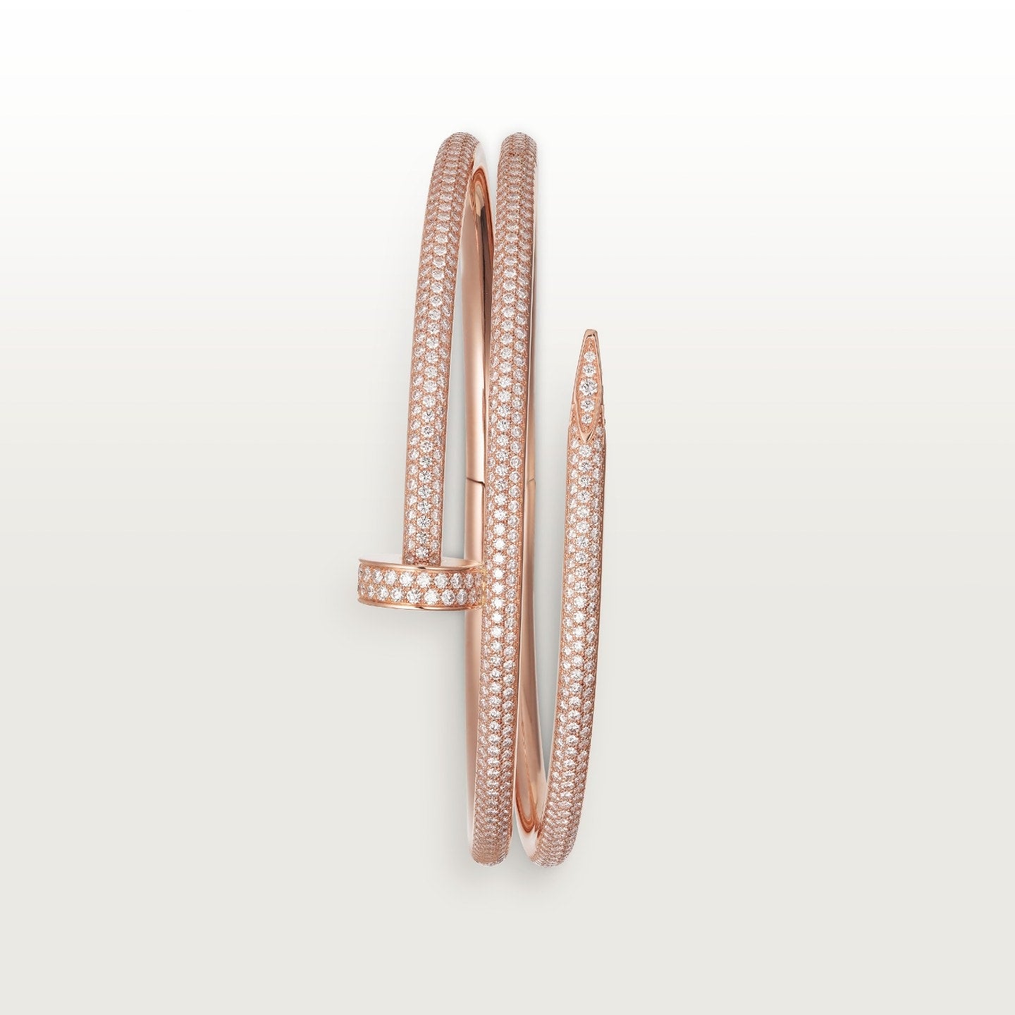 Bracelet Juste un Clou, double, semi-pavé