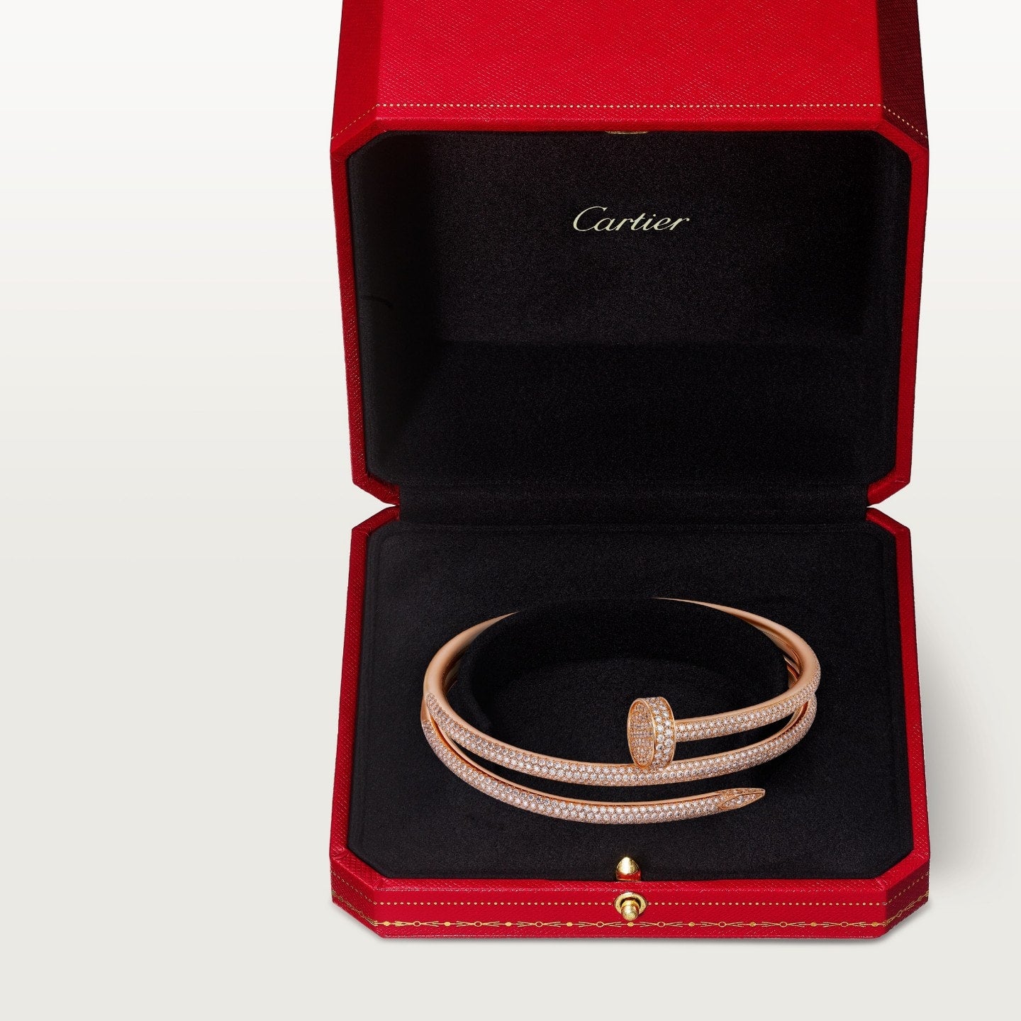 Bracelet Juste un Clou, double, semi-pavé