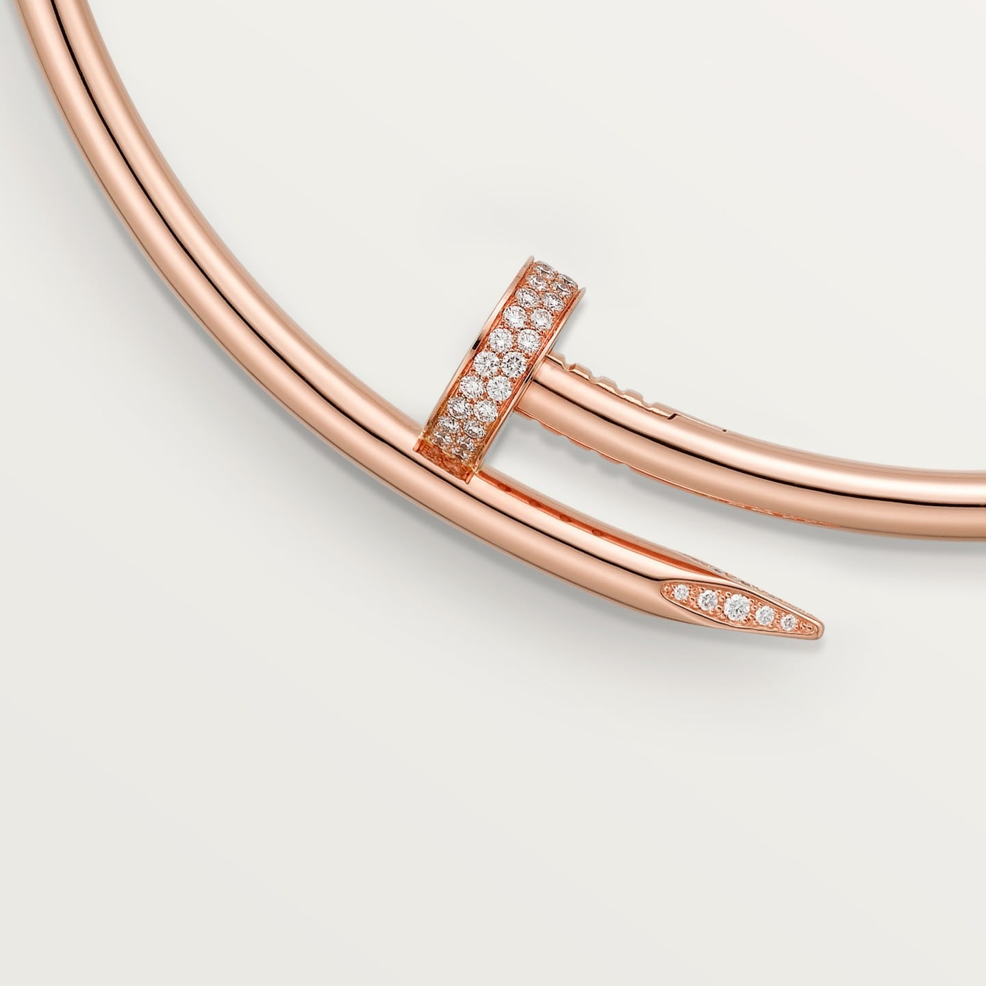 Collier Torque Juste un Clou, modèle classique, diamants