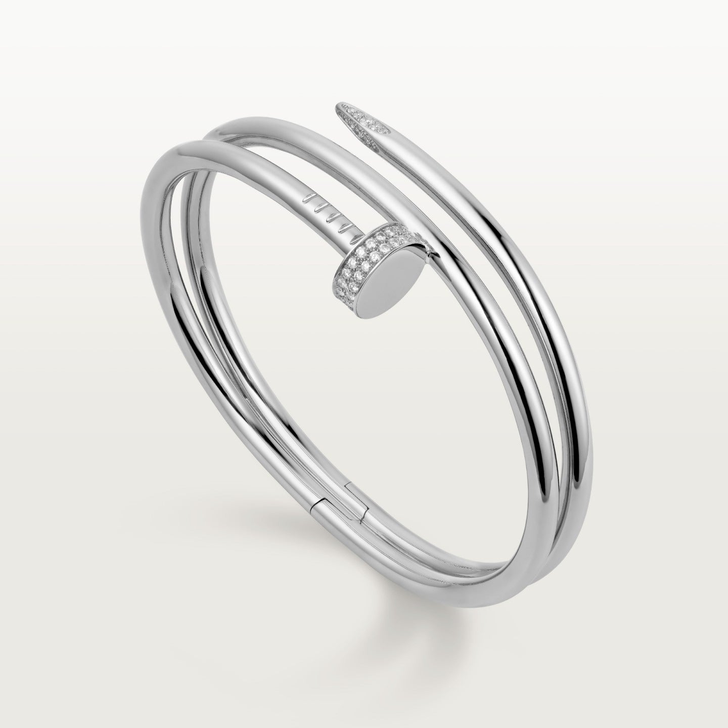 Bracelet Juste un Clou, double, diamants