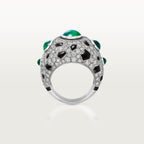 Bague Panthère de Cartier, émeraude, pavée