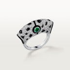 Bague Panthère de Cartier, émeraude, pavée