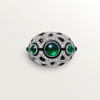 Bague Panthère de Cartier, émeraude, pavée