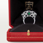 Bague Panthère de Cartier, émeraude, pavée