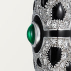 Bague Panthère de Cartier, émeraude, pavée