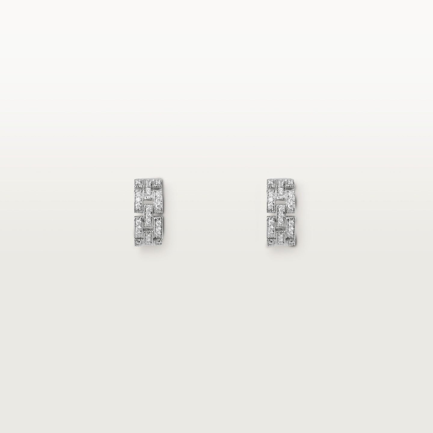 Boucles d'oreilles Maillon Panthère, pavées