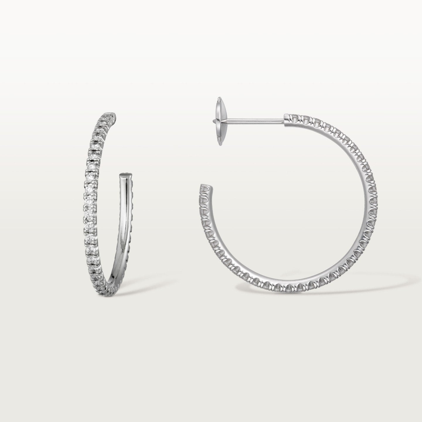 Créoles Etincelle de Cartier, moyen modèle, pavées