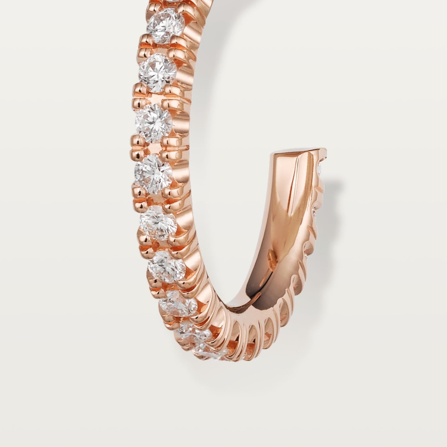 Créoles Etincelle de Cartier, petit modèle, pavées