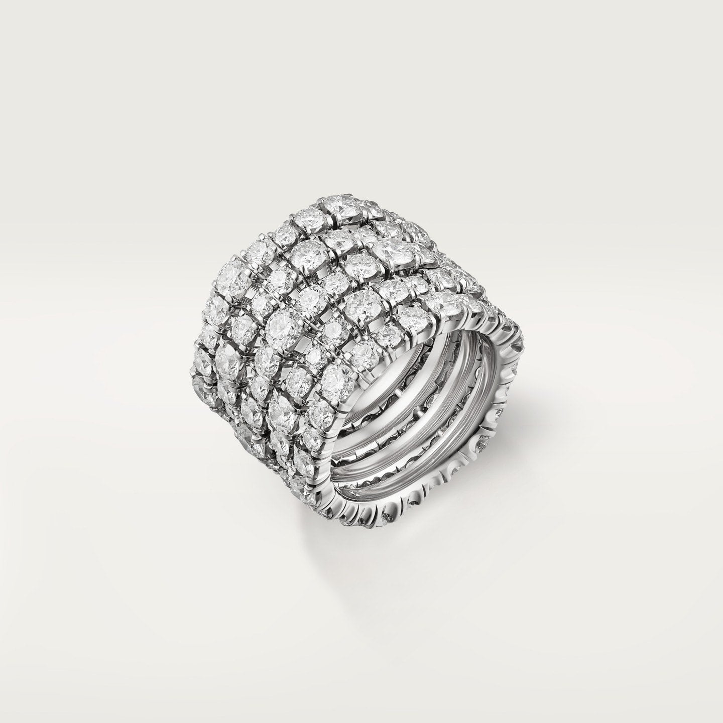 Bague Lignes Essentielles, diamants taille brillant