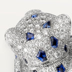 Bague Panthère de Cartier, saphir, pavée
