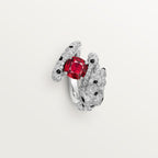 Bague Panthère de Cartier, rubis taille coussin, pavée