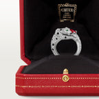 Bague Panthère de Cartier, rubis taille coussin, pavée