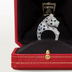 Bague Panthère de Cartier, saphir, pavée