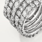 Bague Lignes Essentielles, diamants taille brillant