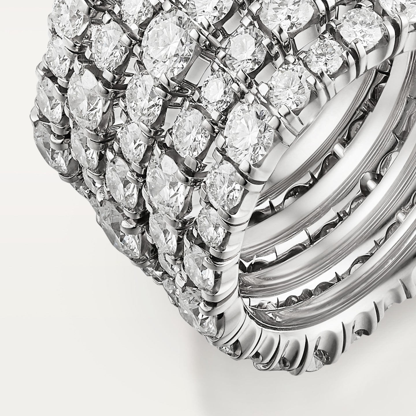 Bague Lignes Essentielles, diamants taille brillant