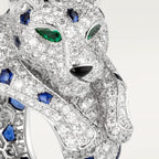Bague Panthère de Cartier, saphir, pavée