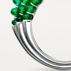 Bague Faune et Flore de Cartier, boules émeraude, pavée