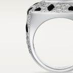 Bague Panthère de Cartier, émeraude taille pain de sucre, grand modèle, pavée