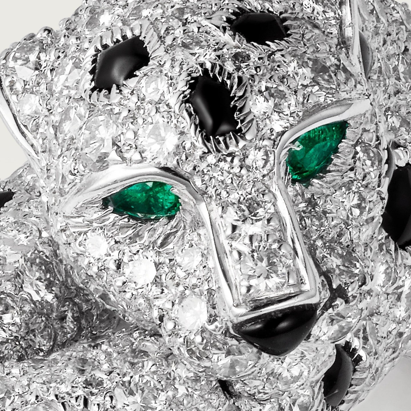 Bague Panthère de Cartier, onyx, pavée