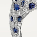 Bague Panthère de Cartier, saphir, pavée