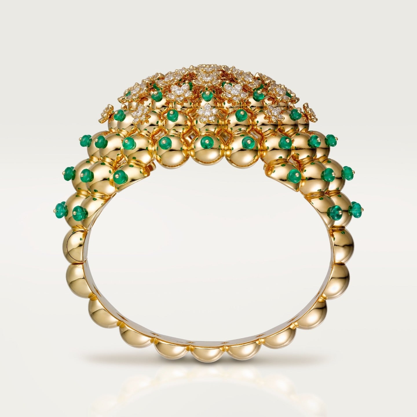 Bracelet Cactus de Cartier, boules émeraudes, diamants