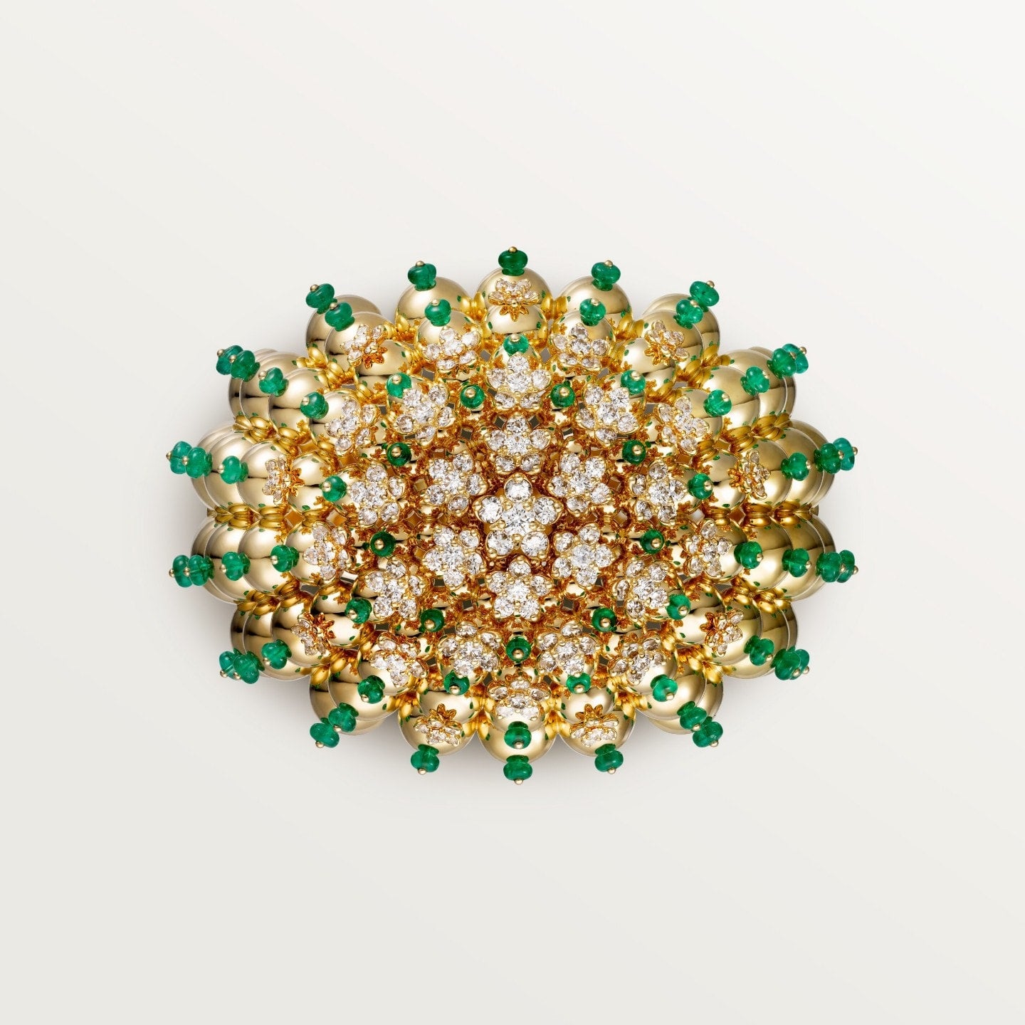 Bracelet Cactus de Cartier, boules émeraudes, diamants