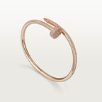 Bracelet Juste un Clou, modèle classique, semi-pavé