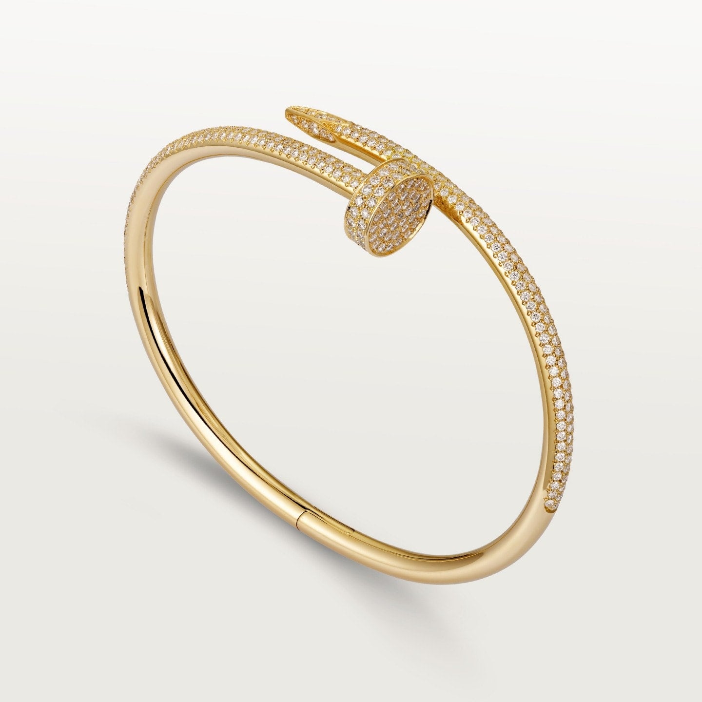 Bracelet Juste un Clou, modèle classique, semi-pavé