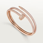 Bracelet Juste un Clou, double, semi-pavé