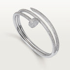 Bracelet Juste un Clou, double, semi-pavé