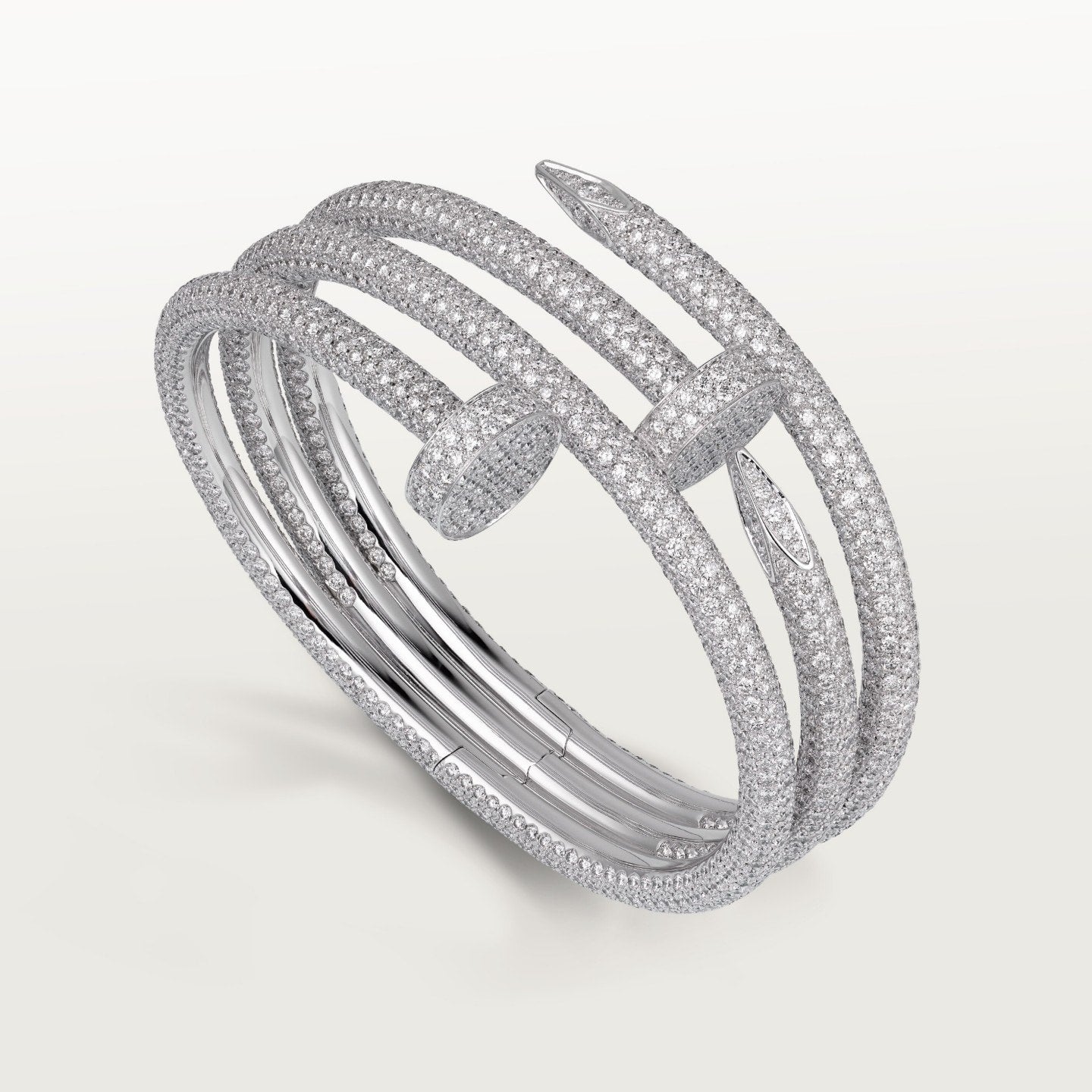 Bracelet Juste un Clou, double, pavé