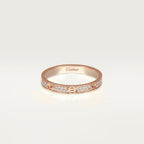 Bague LOVE, mini modèle, pavée