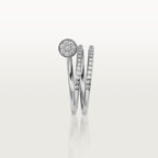 Bague Juste un Clou, double, semi-pavée