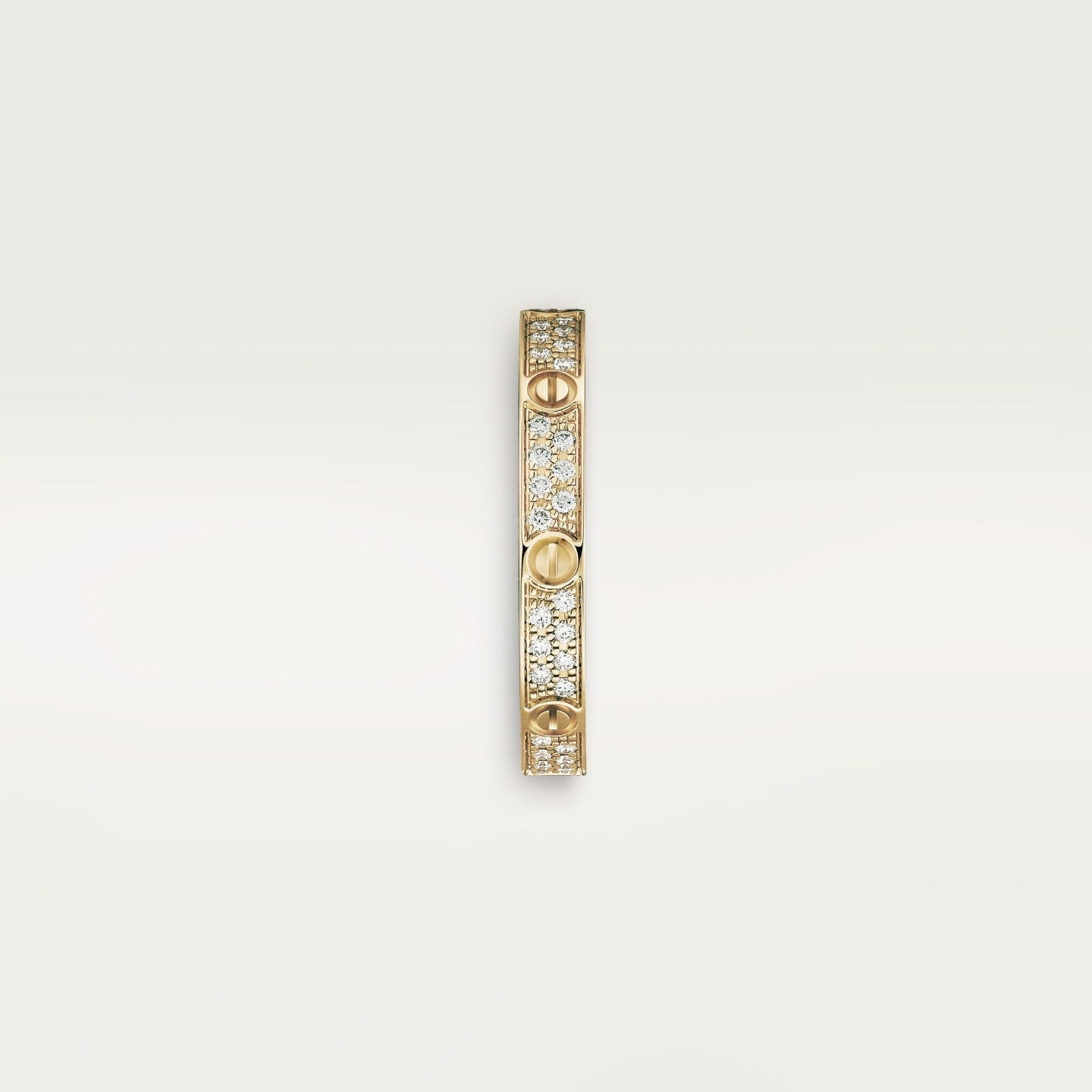 Bague LOVE, mini modèle, pavée