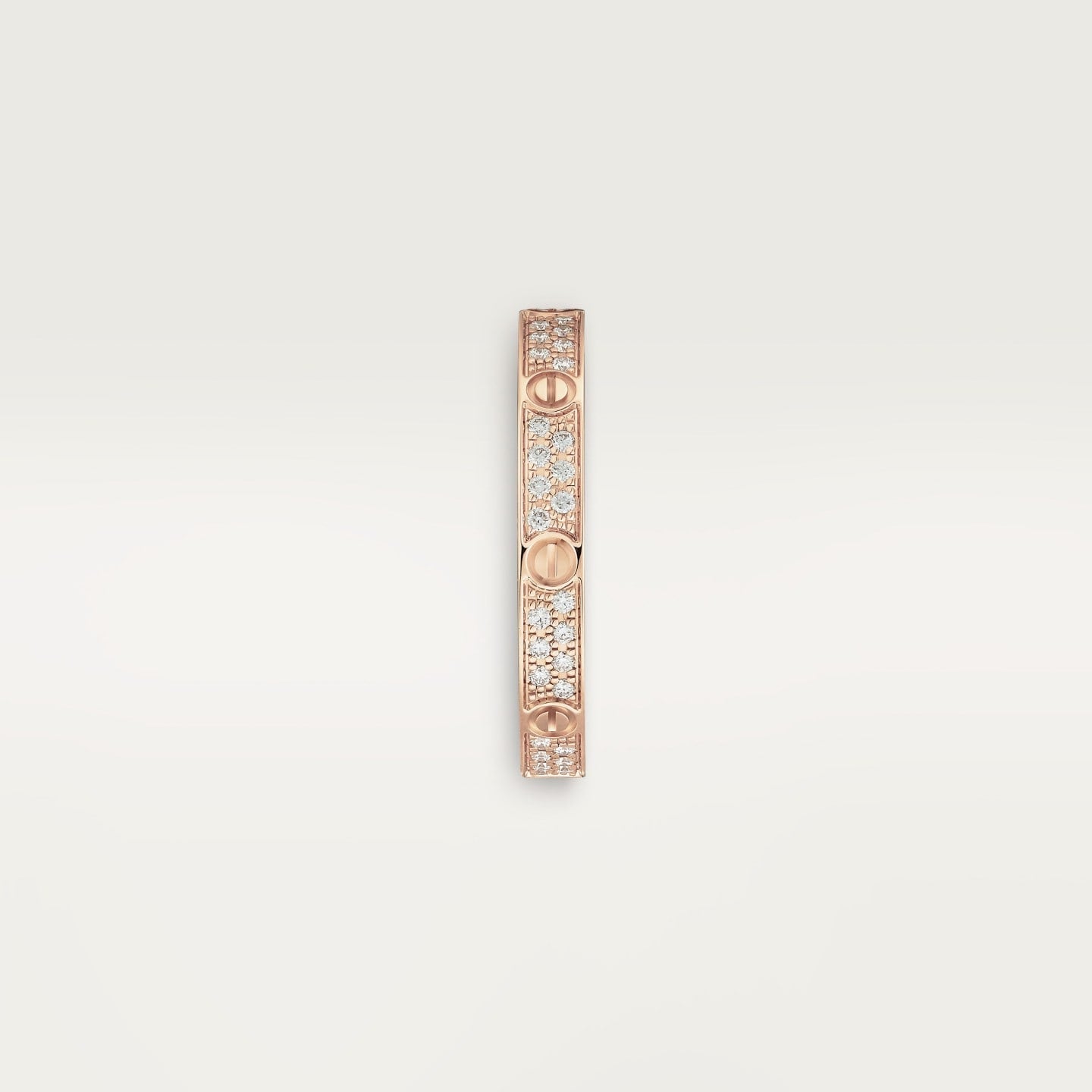 Bague LOVE, mini modèle, pavée