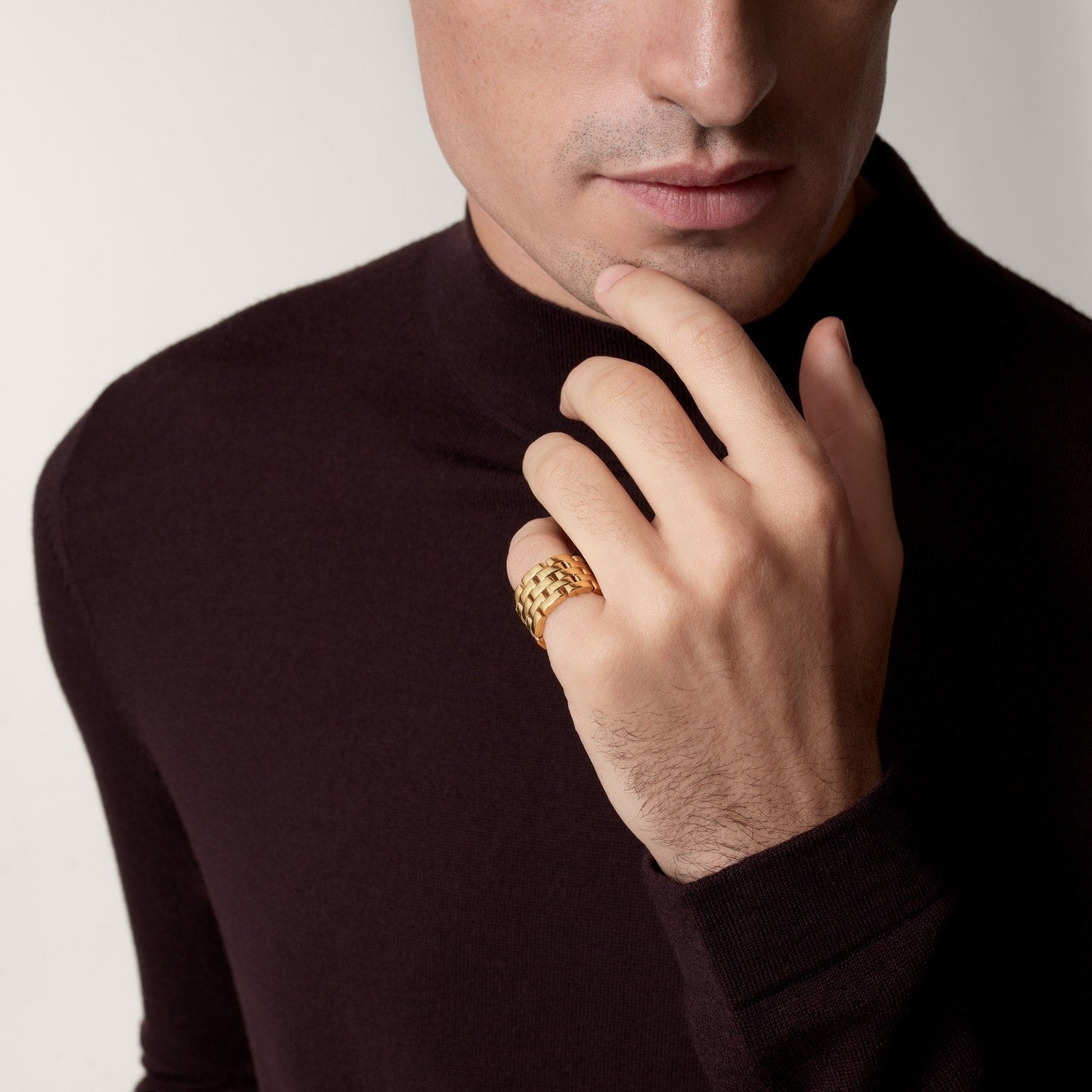 Bague Maillon Panthère, cinq rangs